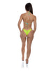 Luli Fama Hibiscus Dream Seamless Wavy Ruched Back Brazilian Tie Side Bottom